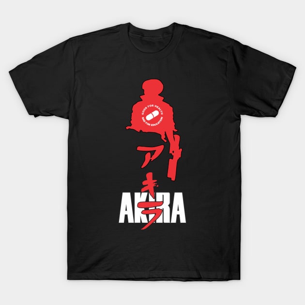 Akira Silhuette Black Shirt T-Shirt by gfrsartwork